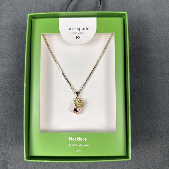 kate spade new york Jewelry - Kate Spade New York x Target French Fry Charm Tennis Necklace 16"